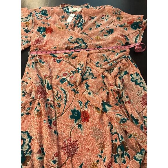 Anthropologie Maeve Adelaide Women's Pink Floral Wrap Dress - Size 3XL - NWT - Picture 5 of 10